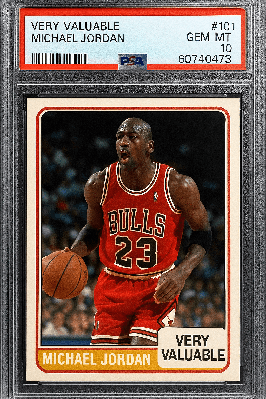 1996 Michael Jordan “Greater Heights” Baseball Card – PSA Graded Gem